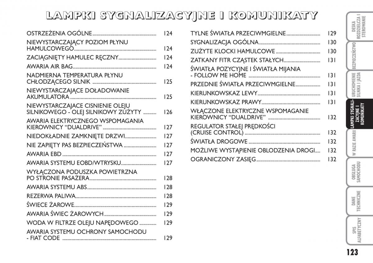 Fiat Idea instrukcja obslugi / page 124