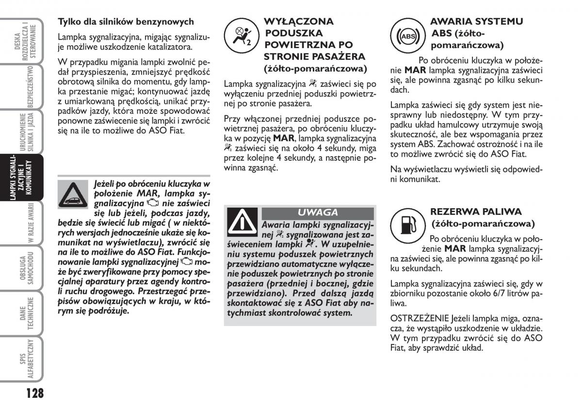 Fiat Idea instrukcja obslugi / page 129