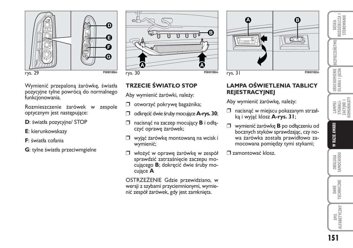 Fiat Idea instrukcja obslugi / page 152