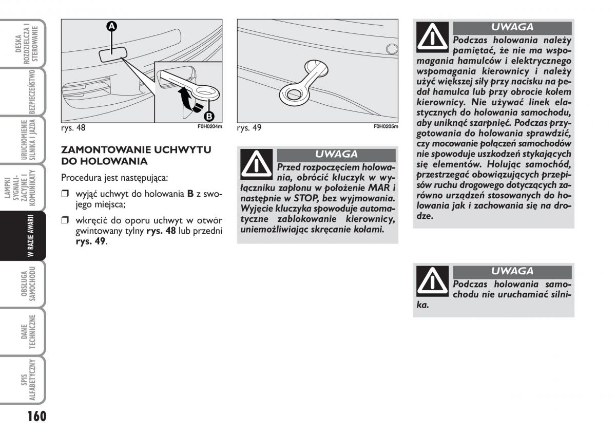 Fiat Idea instrukcja obslugi / page 161