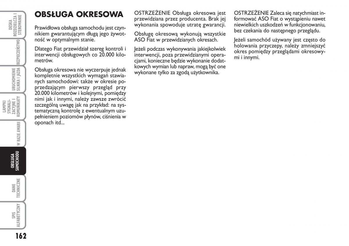 Fiat Idea instrukcja obslugi / page 163