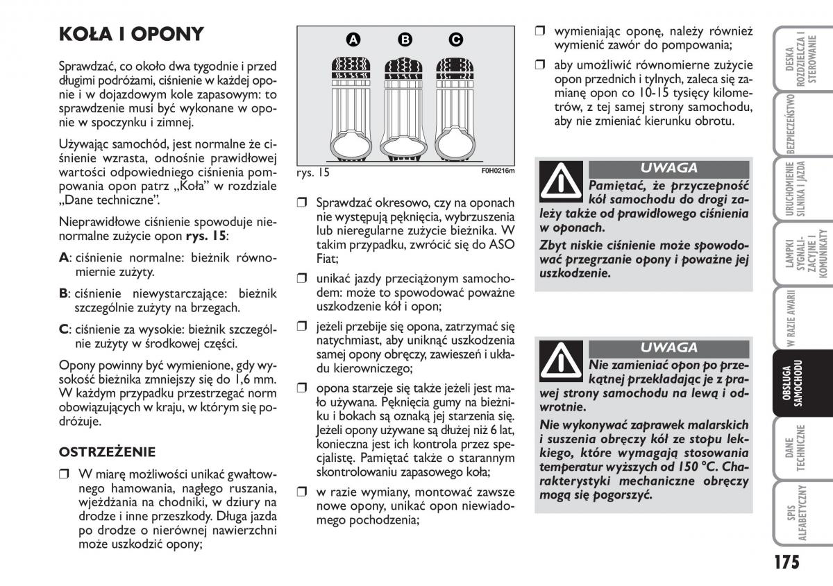 Fiat Idea instrukcja obslugi / page 176