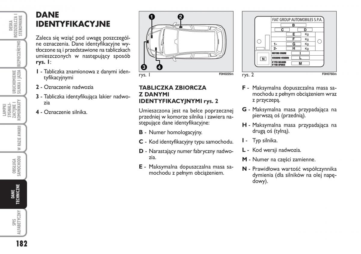 Fiat Idea instrukcja obslugi / page 183