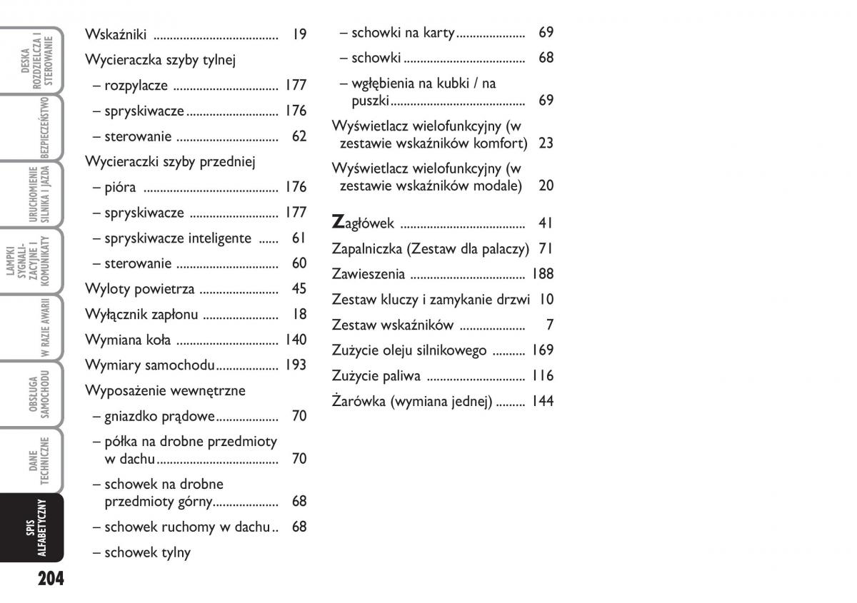 Fiat Idea instrukcja obslugi / page 205