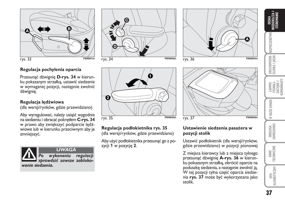 Fiat Idea instrukcja obslugi / page 38