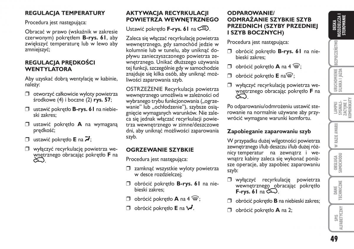 Fiat Idea instrukcja obslugi / page 50