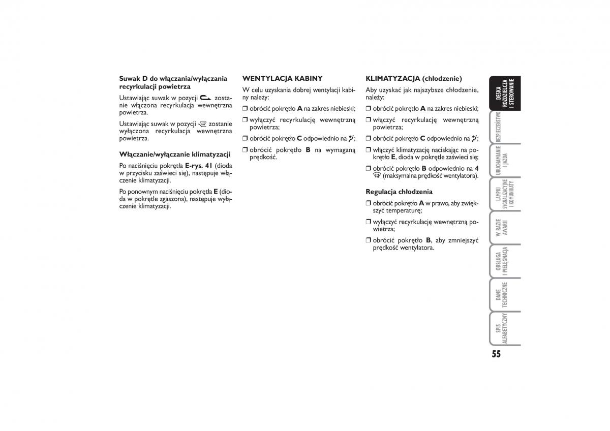 Fiat Linea instrukcja obslugi / page 56