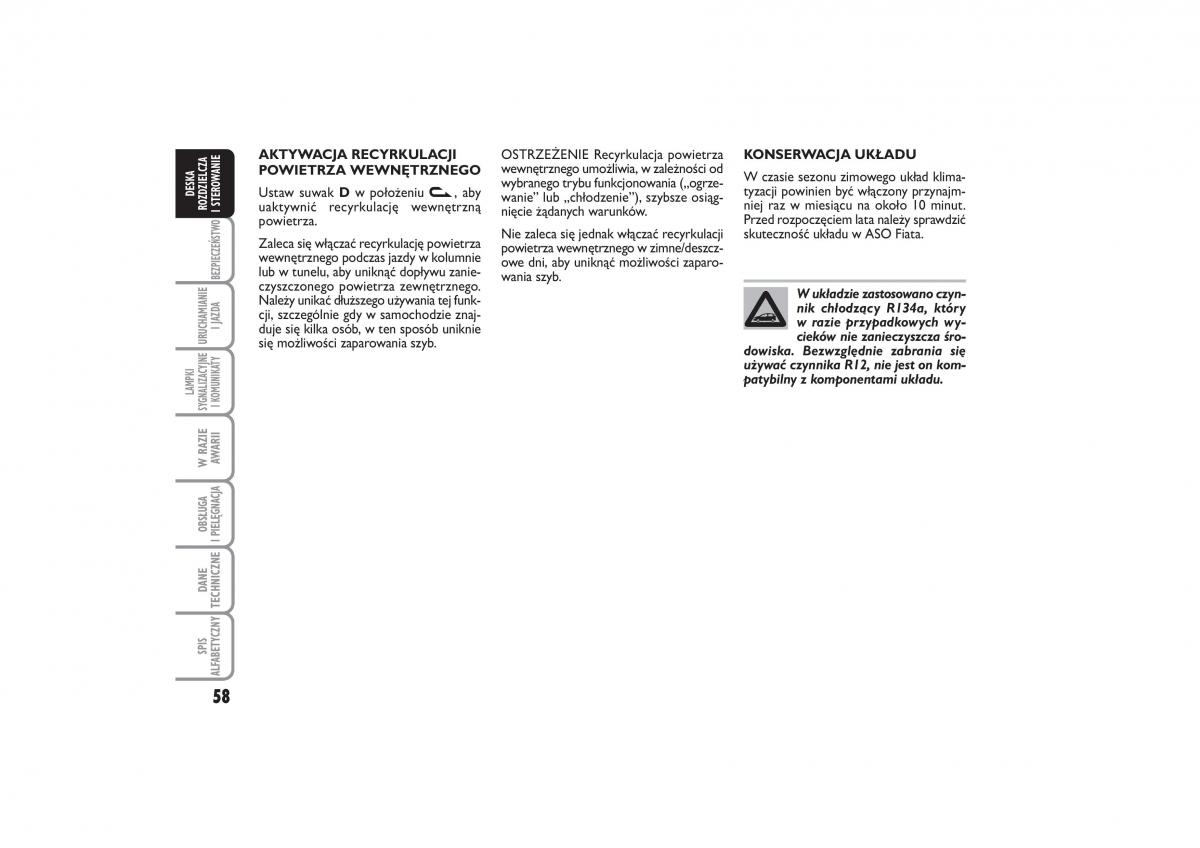 Fiat Linea instrukcja obslugi / page 59