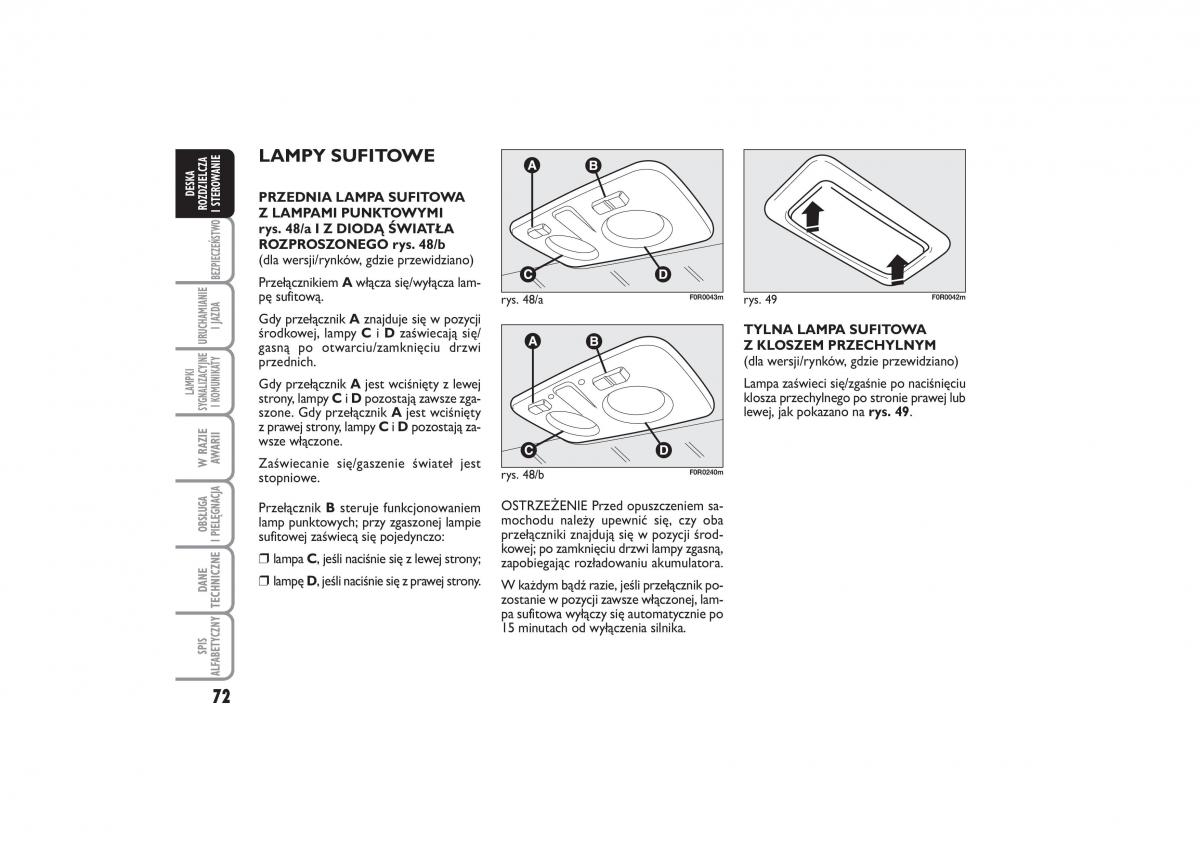 Fiat Linea instrukcja obslugi / page 73