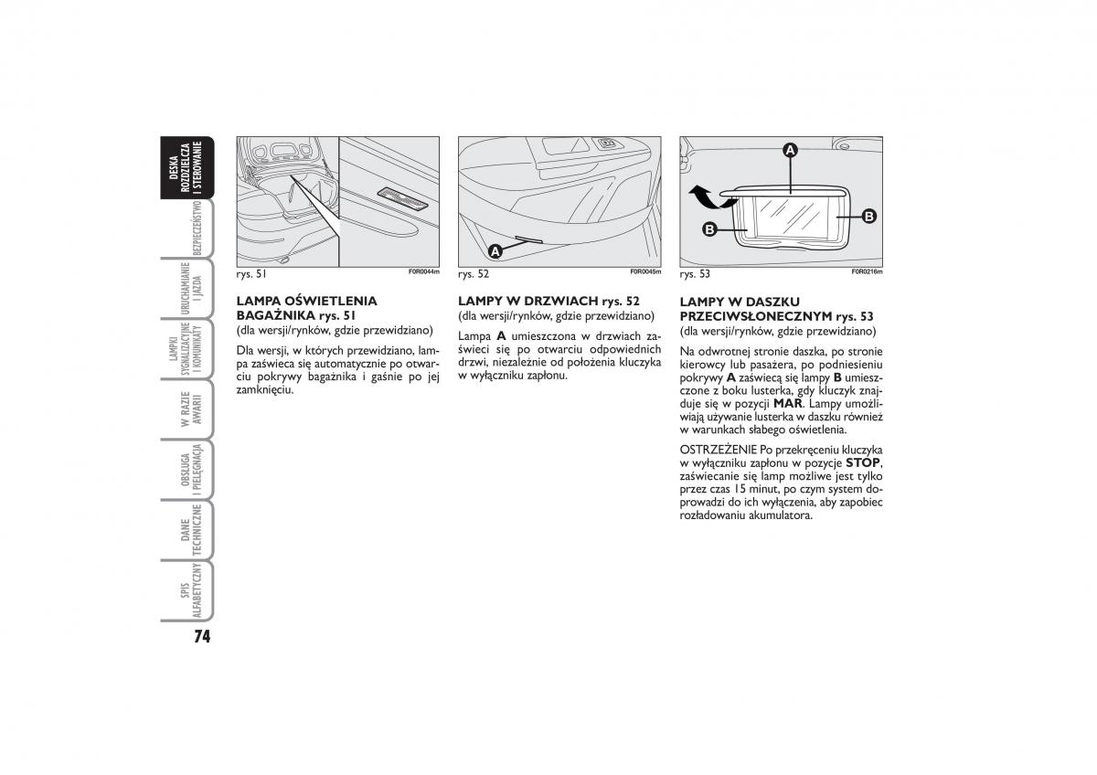 Fiat Linea instrukcja obslugi / page 75