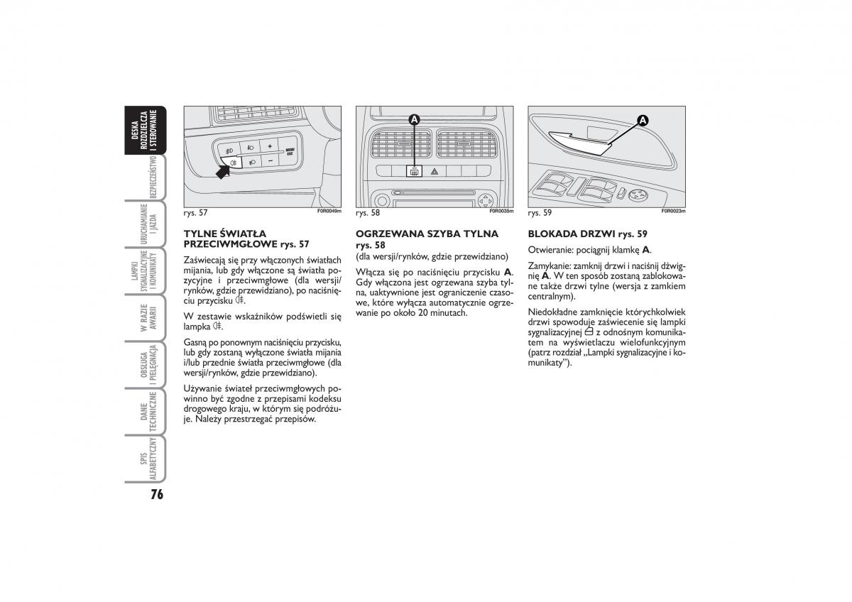 Fiat Linea instrukcja obslugi / page 77