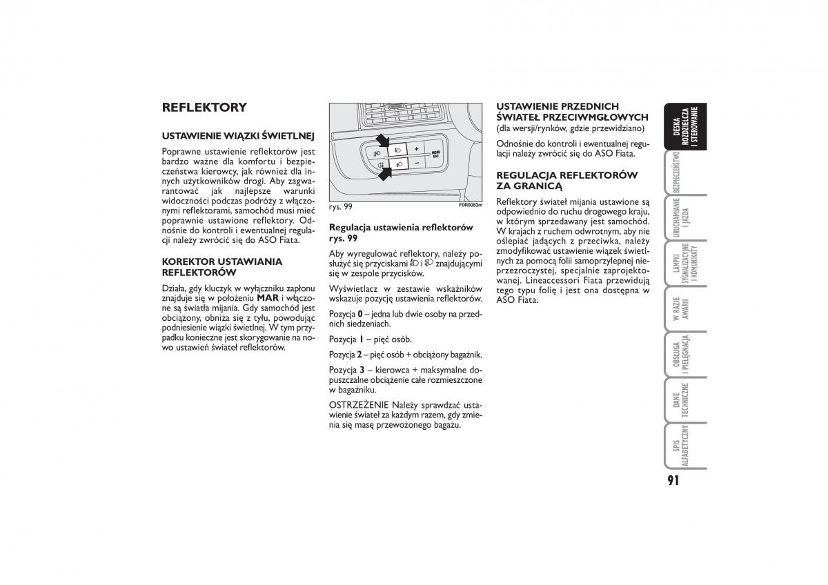 Fiat Linea instrukcja obslugi / page 92