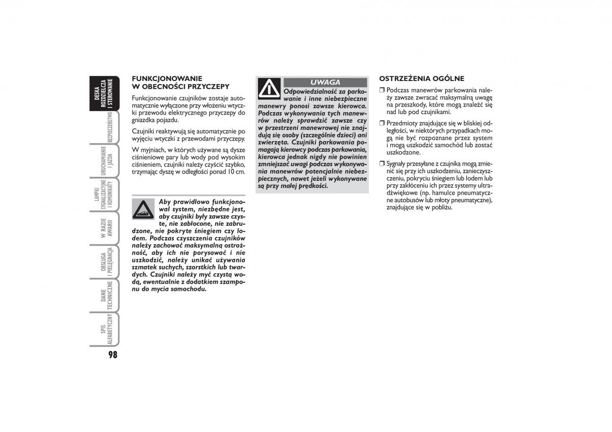 Fiat Linea instrukcja obslugi / page 99