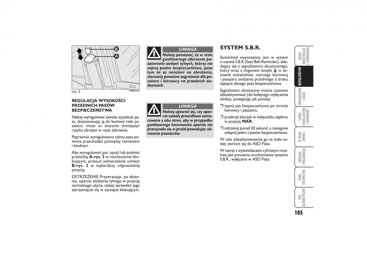 Fiat Linea instrukcja obslugi / page 106