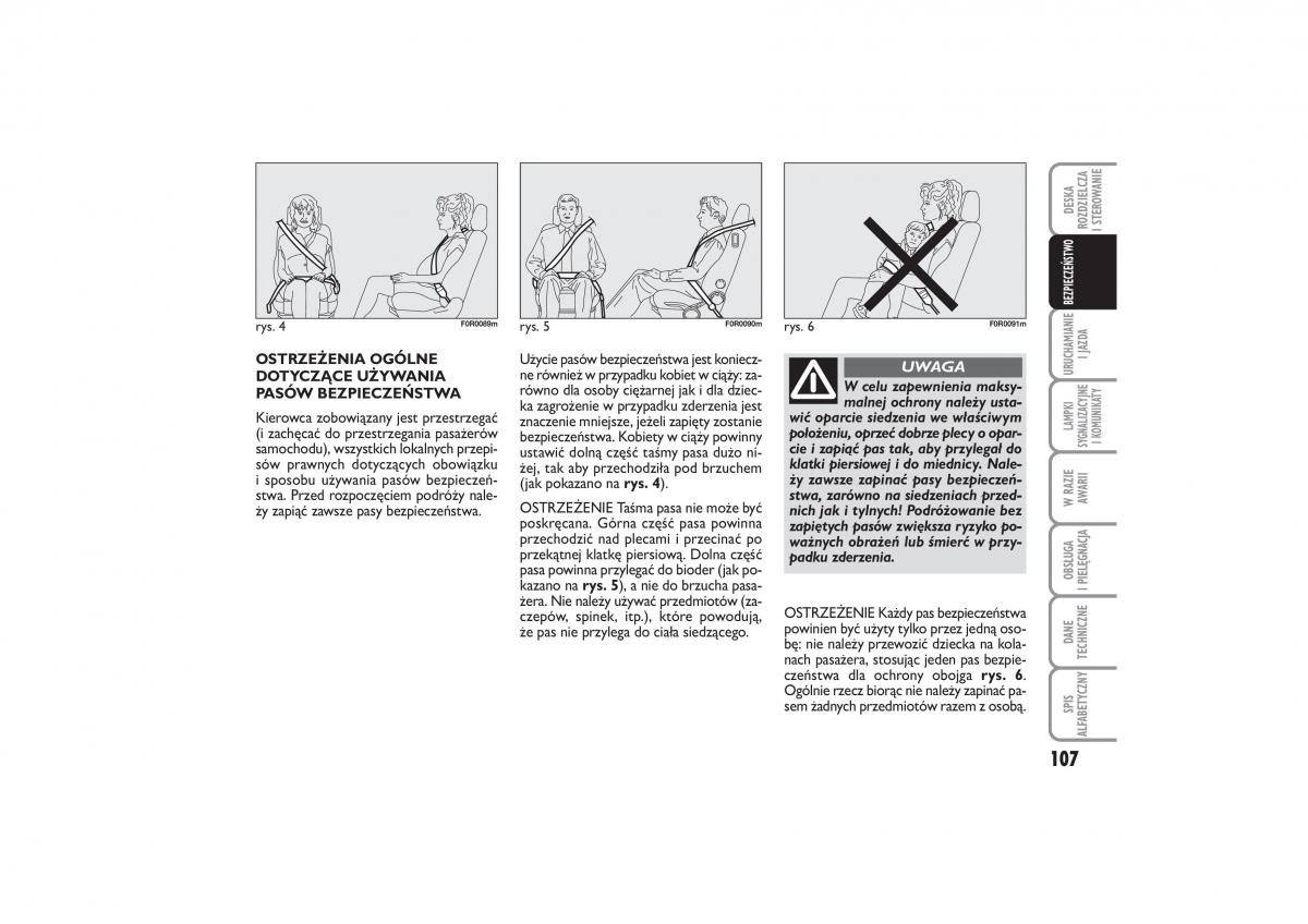 Fiat Linea instrukcja obslugi / page 108