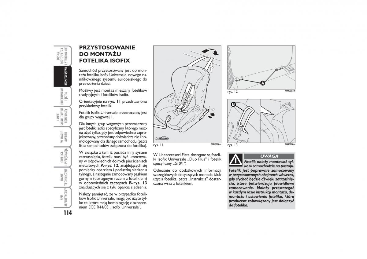 Fiat Linea instrukcja obslugi / page 115