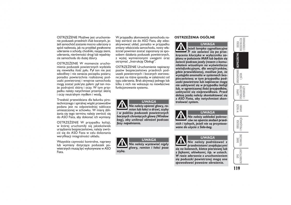 Fiat Linea instrukcja obslugi / page 120