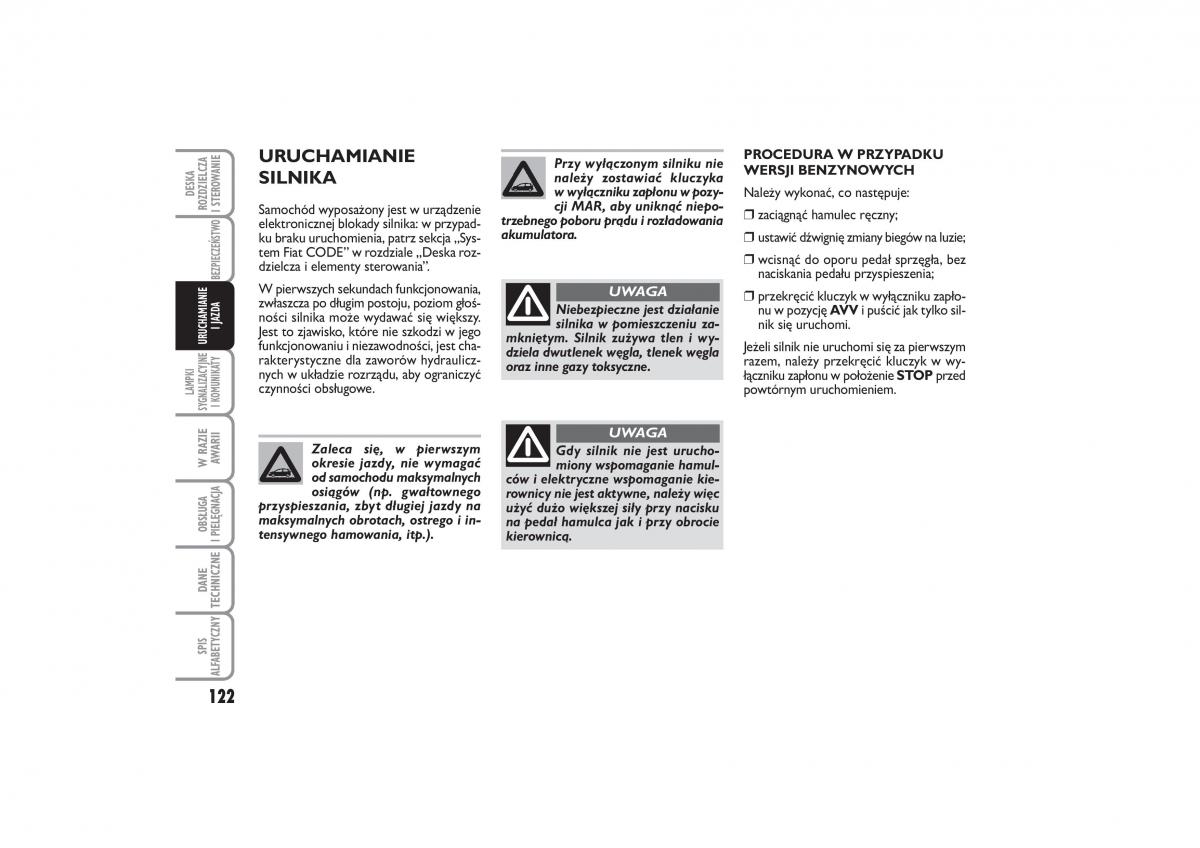 Fiat Linea instrukcja obslugi / page 123