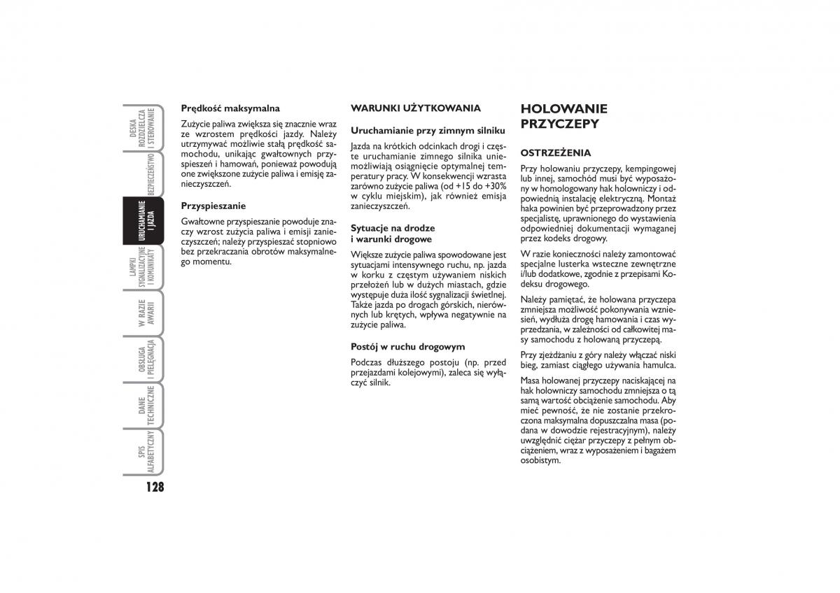 Fiat Linea instrukcja obslugi / page 129