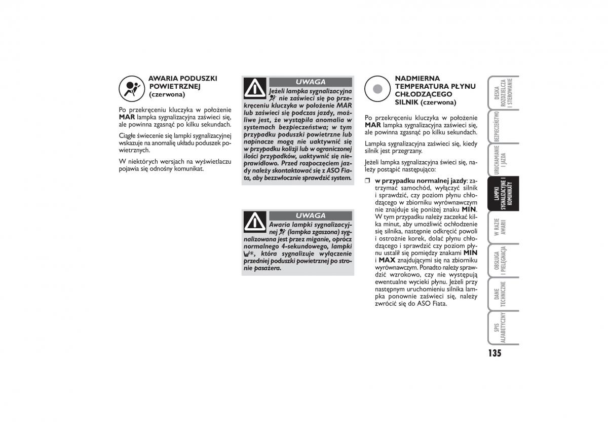 Fiat Linea instrukcja obslugi / page 136