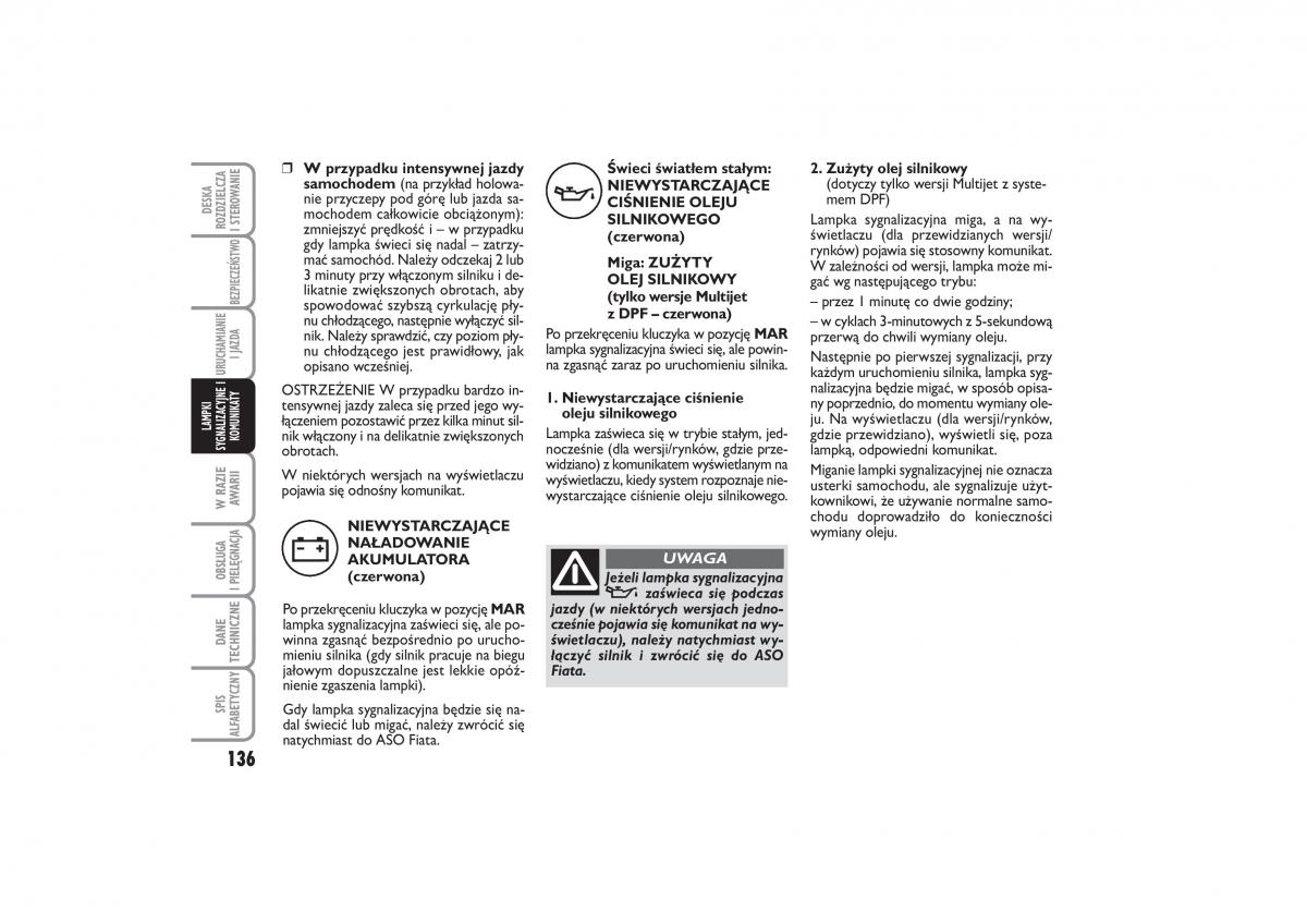 Fiat Linea instrukcja obslugi / page 137