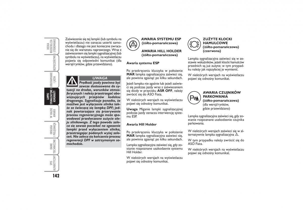 Fiat Linea instrukcja obslugi / page 143