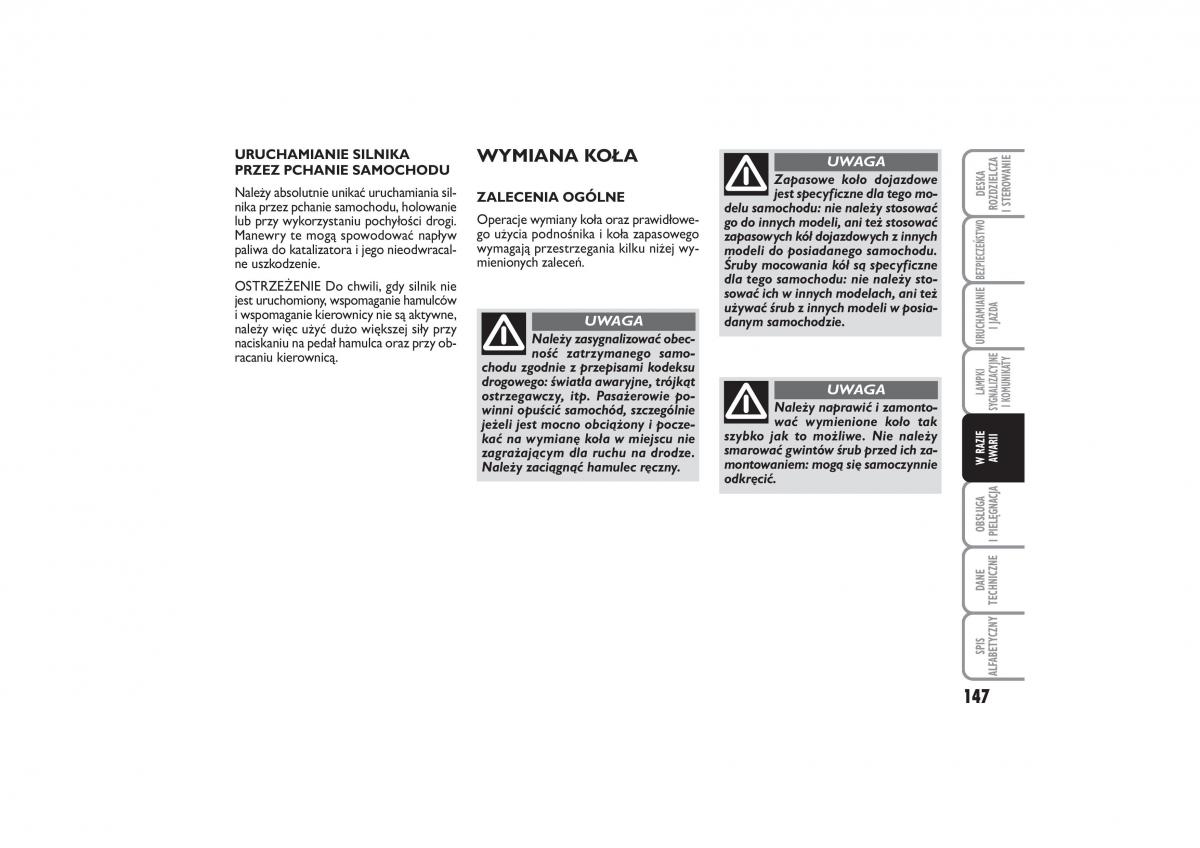 Fiat Linea instrukcja obslugi / page 148