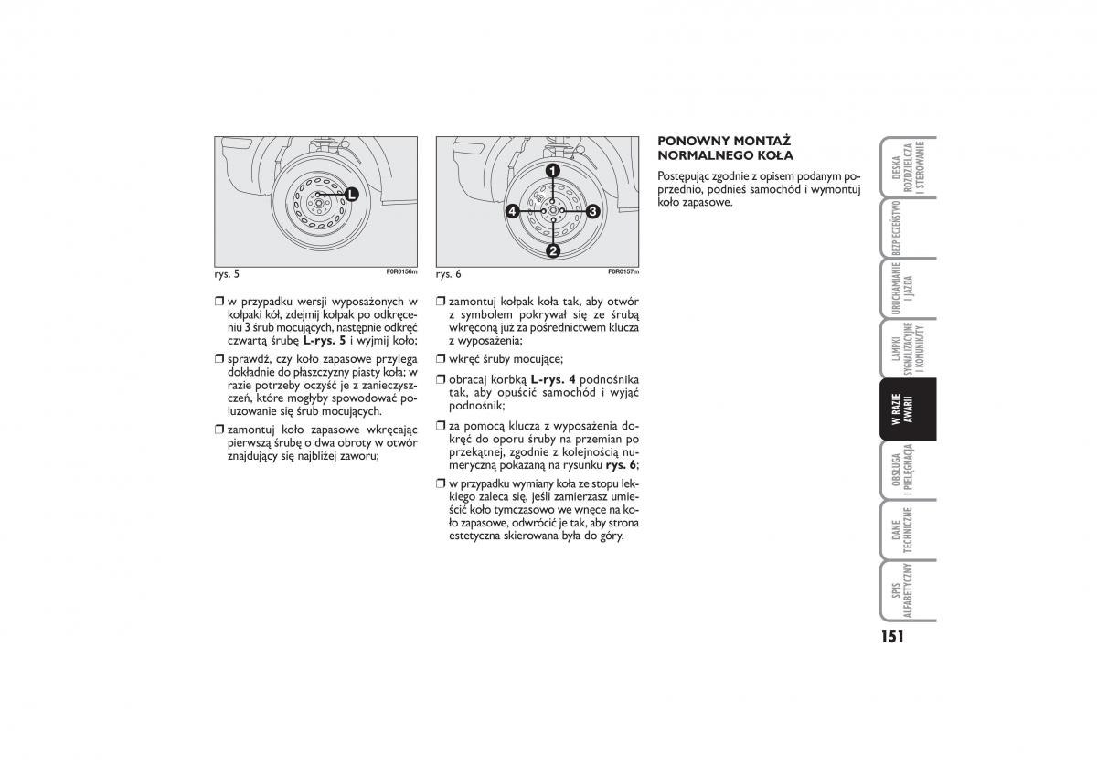 Fiat Linea instrukcja obslugi / page 152