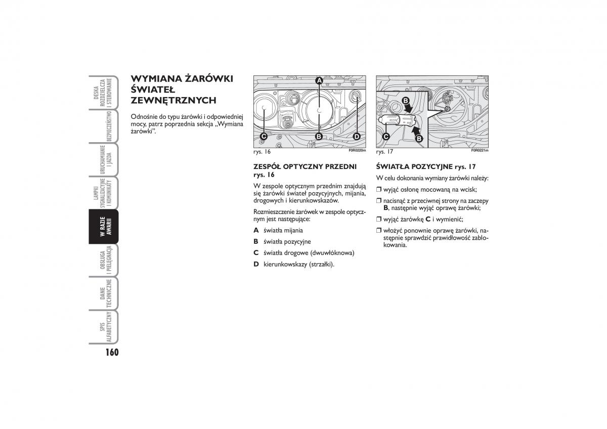 Fiat Linea instrukcja obslugi / page 161