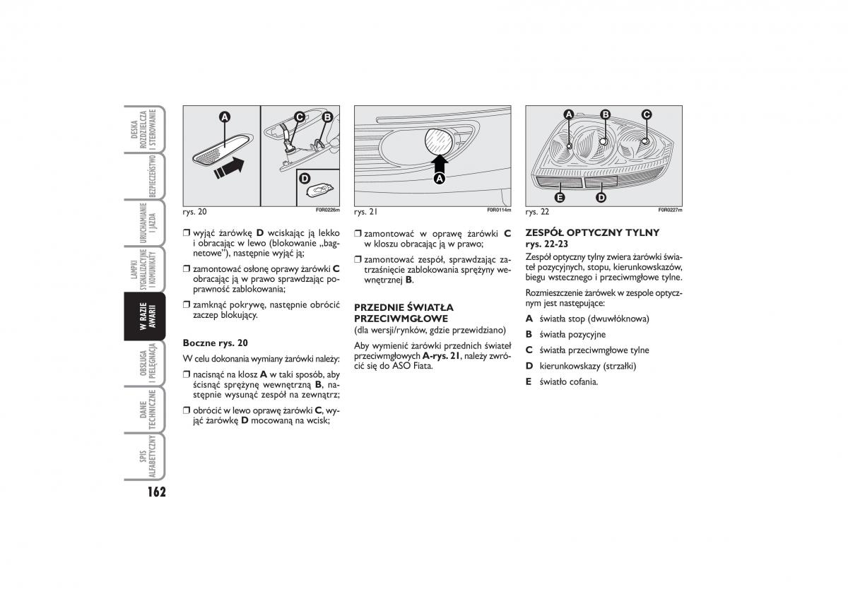 Fiat Linea instrukcja obslugi / page 163