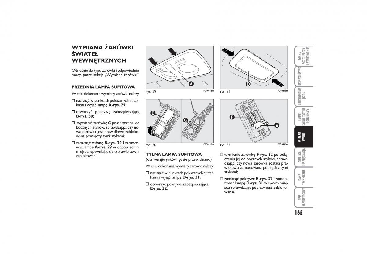 Fiat Linea instrukcja obslugi / page 166