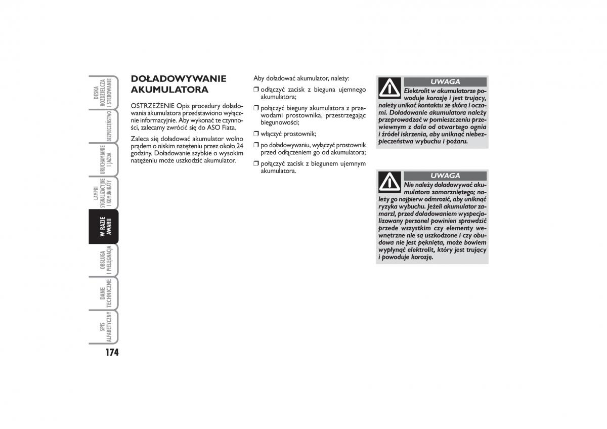 Fiat Linea instrukcja obslugi / page 175