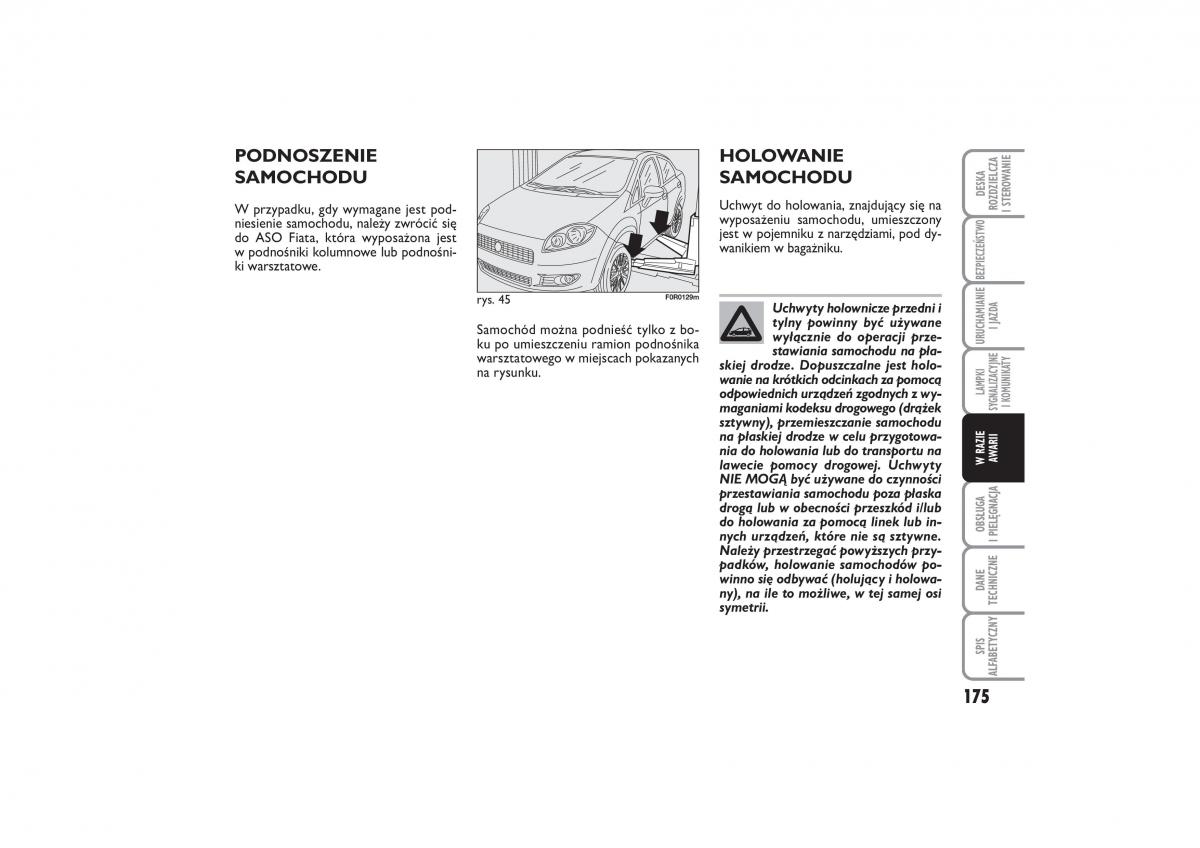 Fiat Linea instrukcja obslugi / page 176