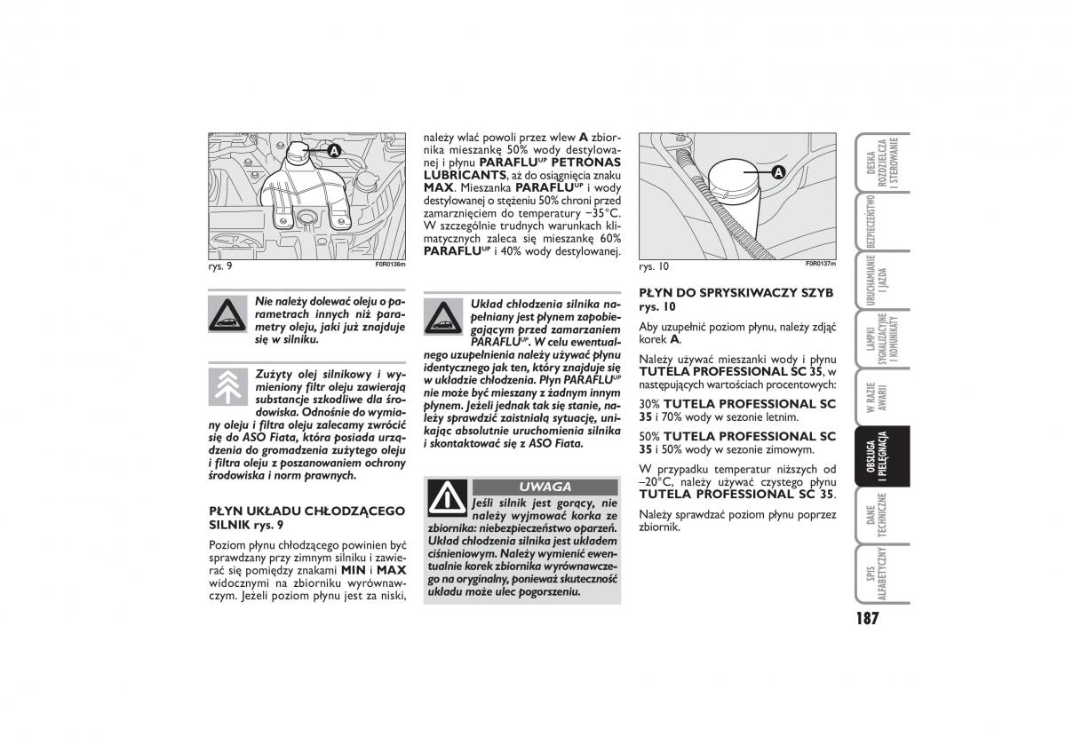 Fiat Linea instrukcja obslugi / page 188