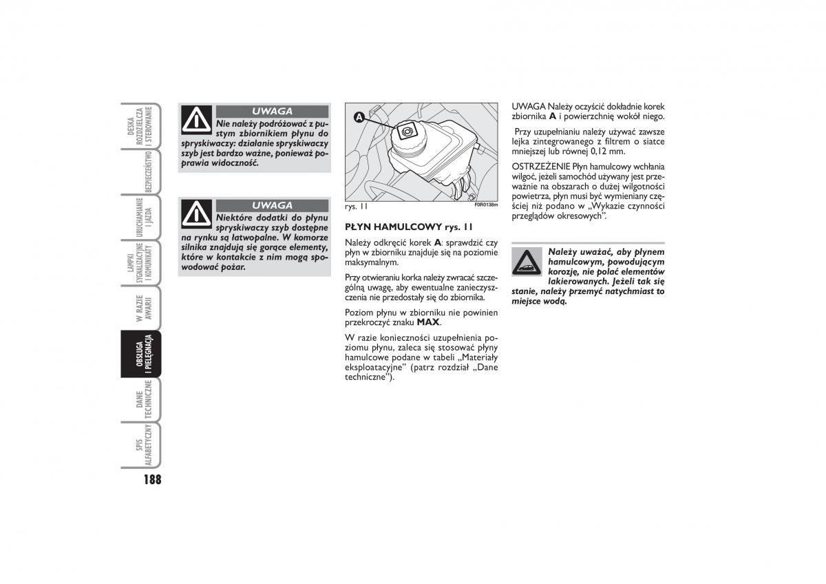 Fiat Linea instrukcja obslugi / page 189