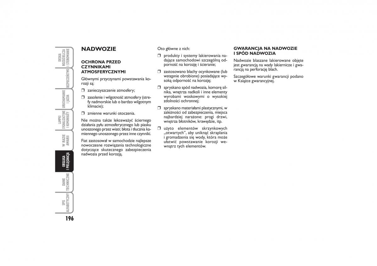 Fiat Linea instrukcja obslugi / page 197