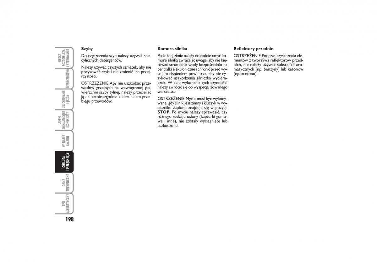 Fiat Linea instrukcja obslugi / page 199