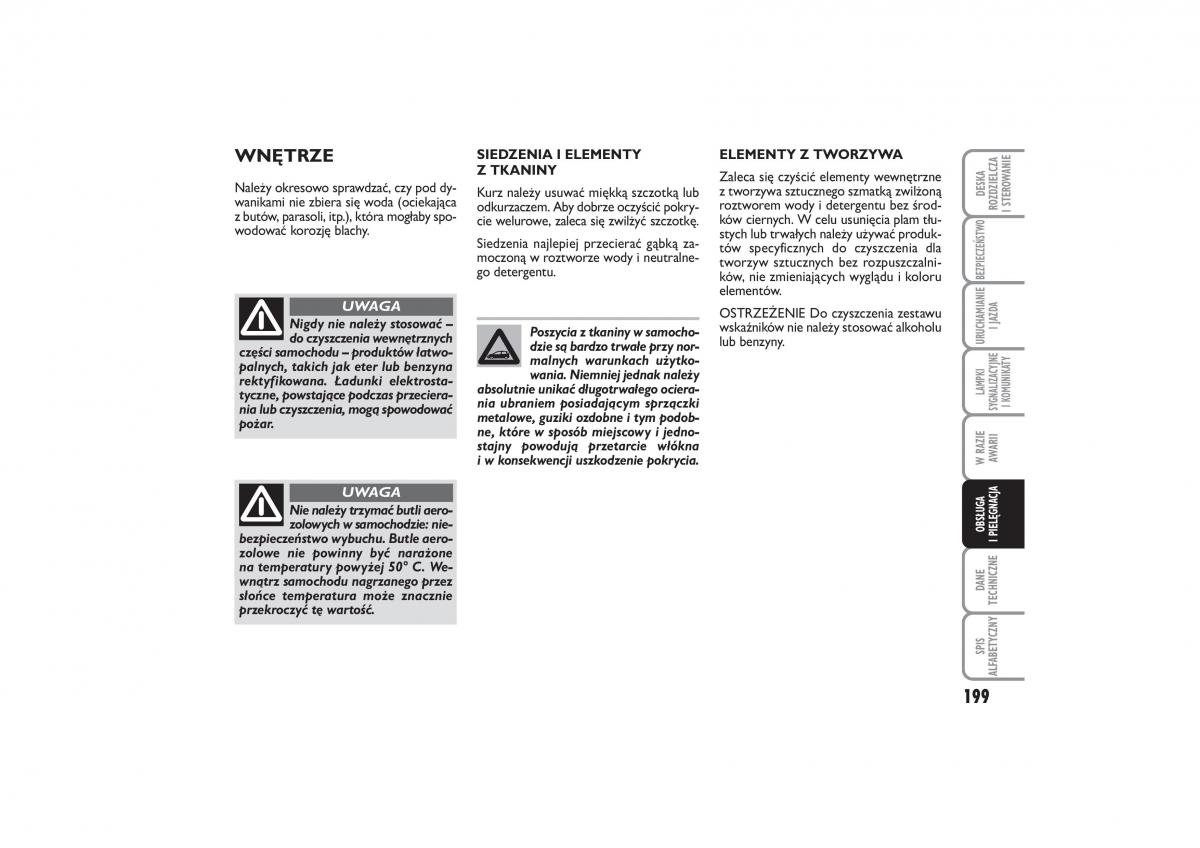 Fiat Linea instrukcja obslugi / page 200