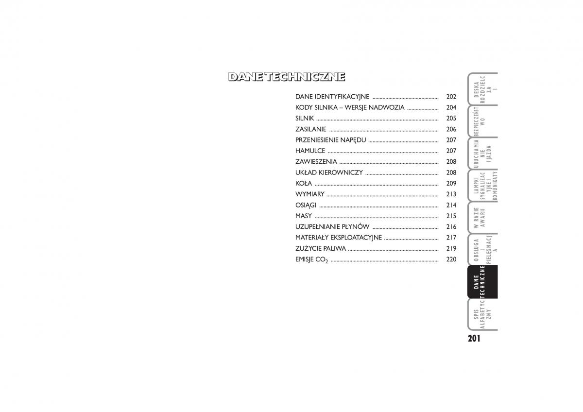 Fiat Linea instrukcja obslugi / page 202