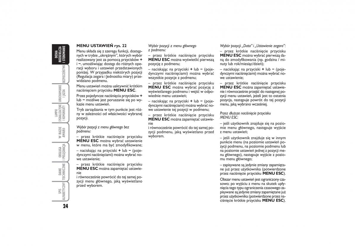 Fiat Linea instrukcja obslugi / page 25