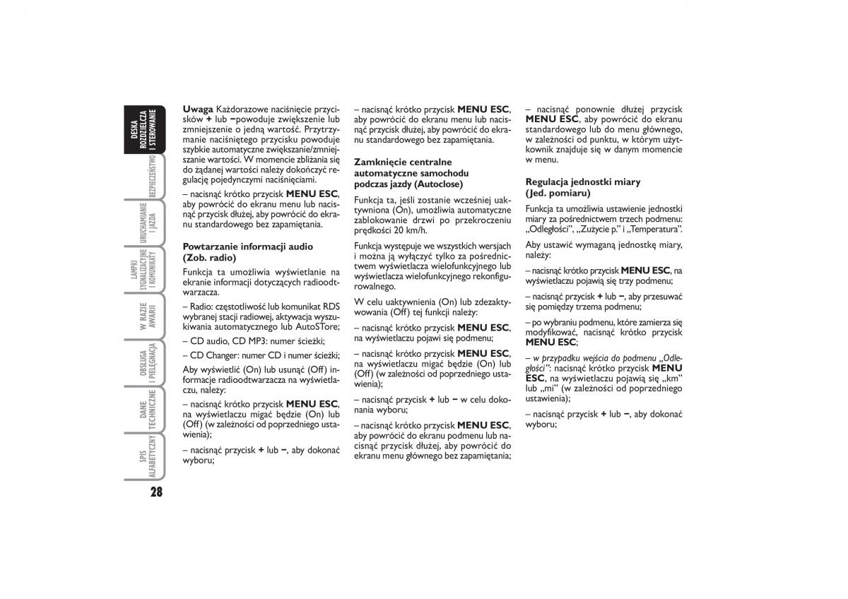 Fiat Linea instrukcja obslugi / page 29