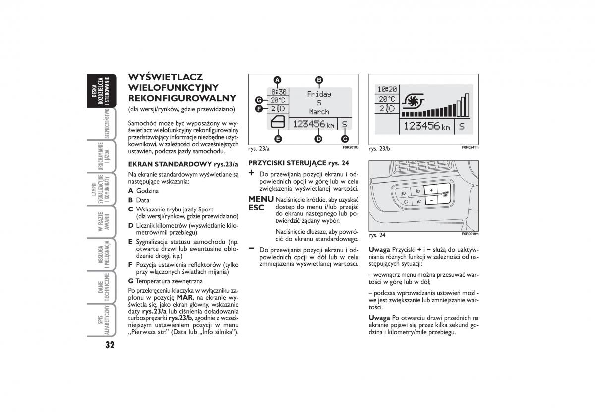 Fiat Linea instrukcja obslugi / page 33