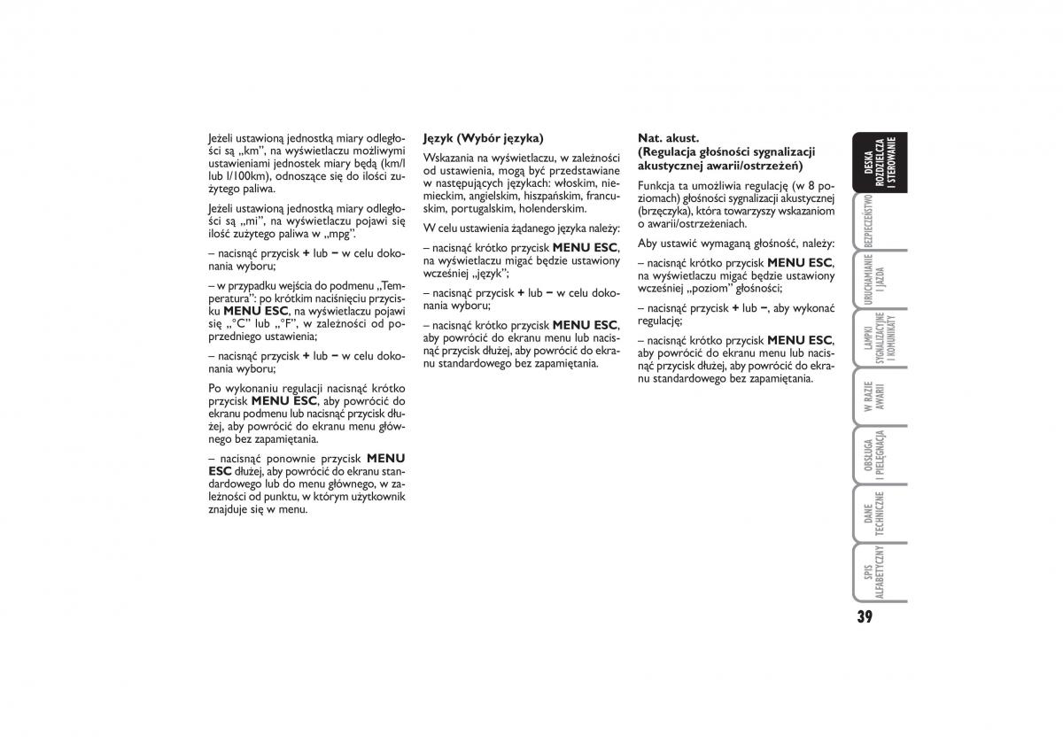 Fiat Linea instrukcja obslugi / page 40