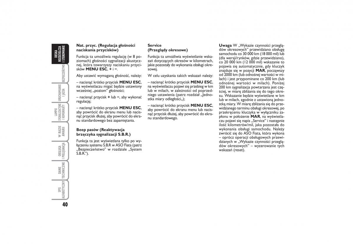 Fiat Linea instrukcja obslugi / page 41