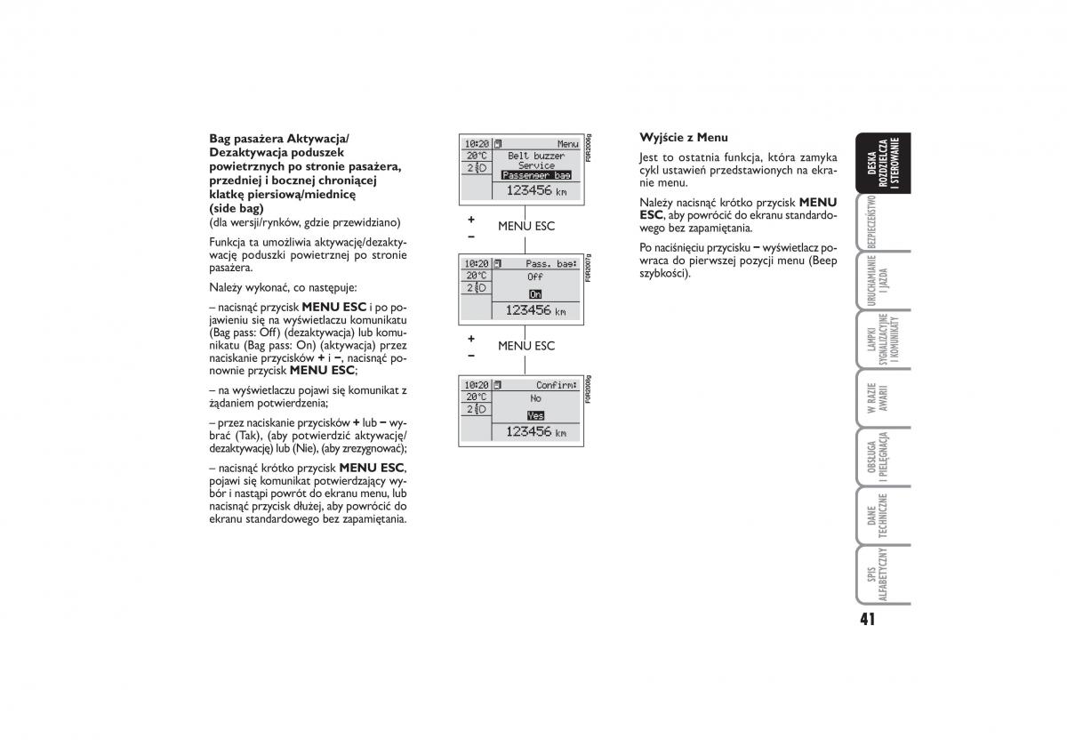 Fiat Linea instrukcja obslugi / page 42