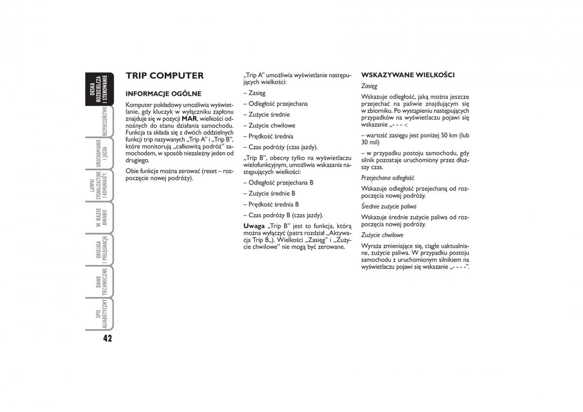 Fiat Linea instrukcja obslugi / page 43