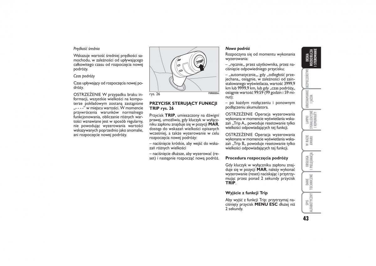 Fiat Linea instrukcja obslugi / page 44