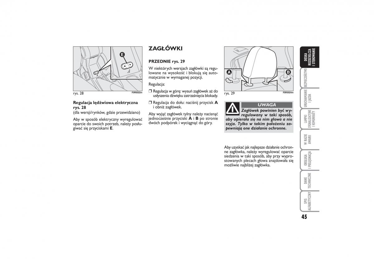 Fiat Linea instrukcja obslugi / page 46