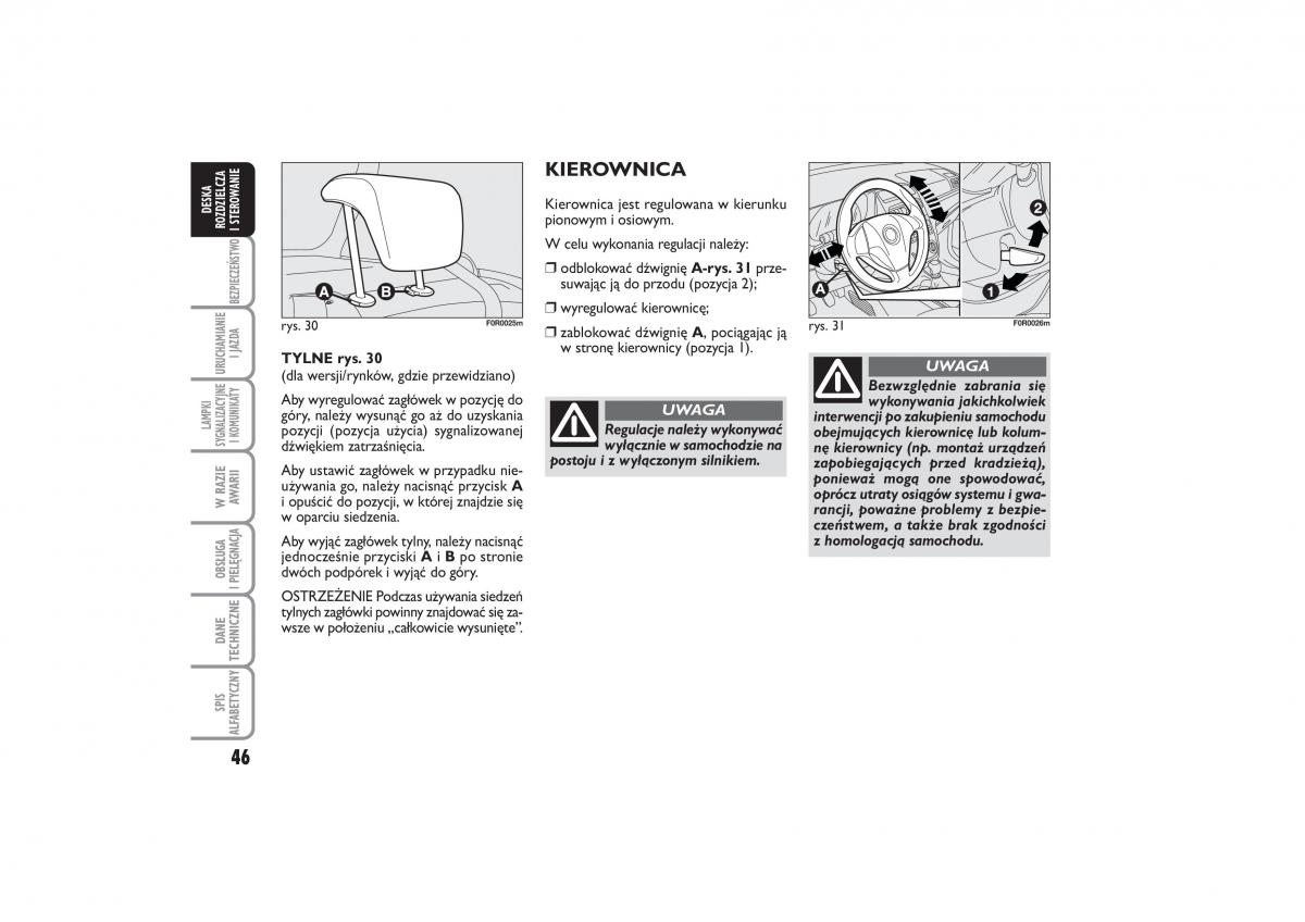 Fiat Linea instrukcja obslugi / page 47