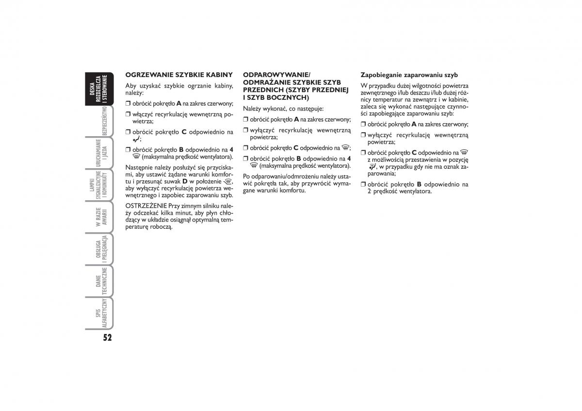 Fiat Linea instrukcja obslugi / page 53